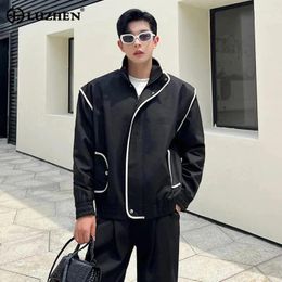 Men's Jackets LUZHEN 2024 Spring Fashion Color Contrast Outline Design Casual Jacket Korean Stylish Outerwear Tops LZ2631