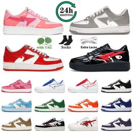 Designer Shoes Stases Womens Mens Black White Baby Blue Orange Camo Green Pastel Pink Nostalgic Grey Patent Leather Fashion Trainers Sports Sneakers High quality