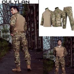 Men's Jackets 3PCS Long Sleeved Tactical Suit Set Men Outdoor Military Training Frog G3 Conbat Suits For Spring Autumn Jacket Pants