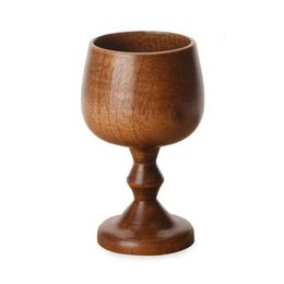 Creative Glasses Wooden Wine Natural Goblet Travel Portable Drinking Tea Milk Beer Cup High Quality 13 5xw Xc Drop Deli Dh65k