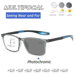 Sunglasses Men's Multifocal Far-sighted Glasses Women Men Pochromic Presbyopia Eyeglasses Sports Outdoor Diopter Prescription