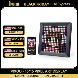 Frame Divoom Pixoo Pixel Art Digital Photo Frame Gaming Room Home Decor Anime Kawaii LED Display Wall Clock Custom APP Control