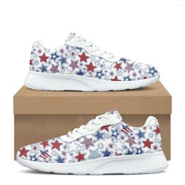 Casual Shoes United States Flag Print For Women Home Yoga Pilates Fitness Cosy Absorbing Wear-Resistant Ladies Outdoor Sneakers