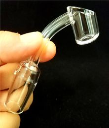 4mm thick high quality quartz banger nail 9045 Degrees 10mm 14mm18mmmalefemale 100 real Quartz Banger Nail nn8578459