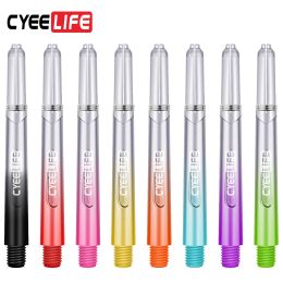 Darts CyeeLife 30pcs 41mm Plastic Darts Shafts 4.5mm Screw Thread Transparent Dart Stems With Stainless Steel O Ring For Steel & Soft