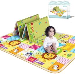 Foldable XPE Kids Rug Foldable Cartoon Baby Play Mat Toys For Children Mat Playmat Puzzle Carpets in The Nursery Play Game Mats 240416