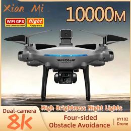 Drones For Xiaomi KY102 Drone Profesional 8K DualCamera Aerial Photography 360 Obstacle Avoidance Optical Flow FourAxis RC Aircraft