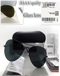 GOOD Top Quality Glass Lens Polit Classic Eyewear Men Women Sunglasses UV400 Brand Designer 58MM 62MM Mirror Unisex Sun Glasses Be8050826