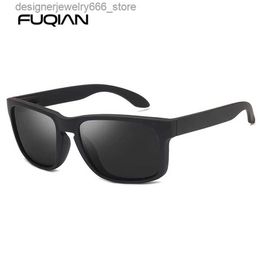 Sunglasses Classic Fashion Square Polarized Sunglasses for Mens Retro Plastic Sunglasses for Womens Fashion Black Outdoor Sports Shadow UV400 Q240425