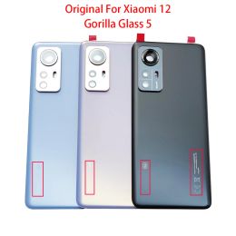 Frames Mi12 Original Glass For Xiaomi 12 5G Battery Cover Replacement Rear Housing Door With Adhesive + Camera Lens
