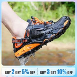 HUMTTO Summer Wading Hiking Shoes for Men Outdoor Man Sneakers Breathable Quick Drying Sports Trekking Beach Barefoot Mens Shoes 240415