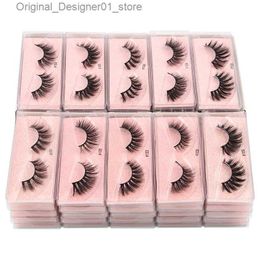 False Eyelashes Lanjinglin mink eyelashes fake fluffy loose eyelash packaging natural wholesale powder Q240425