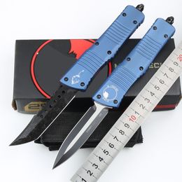 JUFULE Serrated Combat Tactical Auto knife Wallet Pocket Knives EDC Tools