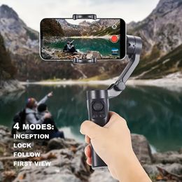 Desiontal Foldable Gimbal Stabiliser For Smartphone 3-Axis Phone Gimbal For Android And IPhone Stabiliser For Video Recording With 360 Rotation