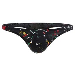 Luxury Underwear Mens 5pcs G-string Thong Sexy Male Graffiti Printed Panties Briefs Underpant Boys Bikini Underpants Drawers Kecks BO2W
