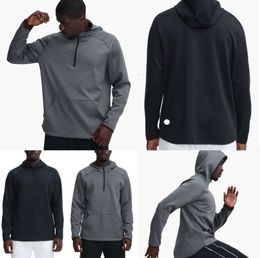 LU LU L- 372 Men Hoodies Outdoor Pullover Sports Long Sleeve Yoga Wrokout Outfit Mens Loose Jackets Training Fitness Designer Fashion Clothing 435466