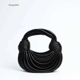 Small Hand Classic Bottegaas Double Bags Rope Knot Womens Lea Mesh Girl Knotted Luxury Venata Knitted Cattle 2024 Handbag Bag Pure DIUD