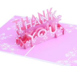 Thank you cards greeting cards birthday pop up card mom birthday party Favours Thanksgiving gift kids party decoration3594400