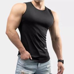 gym Training Tank Top Mens Sports T-shirt Summer Thin Mesh Breathable Fitness Running vest Quick Drying Sleeveless Tops 240419