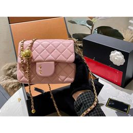 designer chenel shoulder bag woman CC Shoulder bags small fragrant candy Colour chain bag Fashion small golden ball simple square fat Crossbody bag