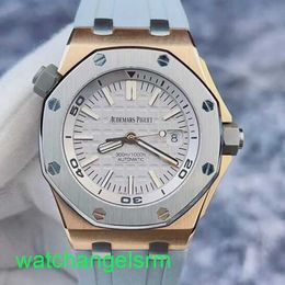 AP Crystal Wrist Watch Royal Oak Offshore Series 15711OI Limited Edition 300 Metre Deep Diving
