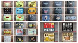 Metal Tin Sign Cocktail Beer Wine Metal Poster Vintage Craft Art Sticker Iron Painting Home Restaurant Decoration Pub Wall Decor H7972432