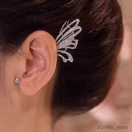 Charm Trend Silver Gold Plated Butterfly Ear Clip Fake Piercing Earring for Women Shining Zircon Ear Cuff Clip Fashion Jewelry