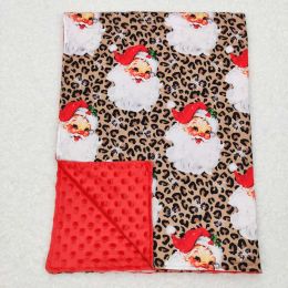 sets Wholesale Toddler Christmas Santa Flannel Children Boutique Thin Quilt Baby Boy Girl Kids Leopard Red Bedding Fleece Blanket