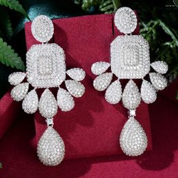 Dangle Earrings GODKI Luxury African Party Earring For Women Wedding Whale Tail Cubic Zirconia Crystal DUBAI Bridal Jewellery