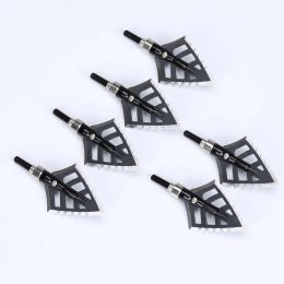 Arrow 6/12/24/30Pcs 125 Grain Archery 4 Blade Broadheads Hunting Arrowhead Tips with Removable Cap Red Black Toothed Edge