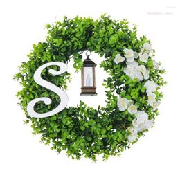 Decorative Flowers Modern Silk Plant Wreath For Couple And Adults Charm Display Ornaments