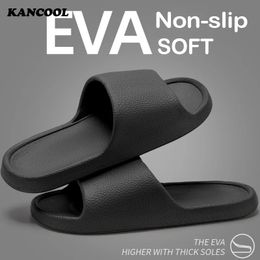 Men Sandals Flip Flops Man Slippers Solid Colour Simple NonSlip Soft Sole Comfortable Shower Outdoorf Couple Shoes 240412