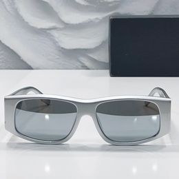 Rectangular Sunglasses 0100 Silver/Silver Mirror Women Men Summer Shades Sunnies Lunettes de Soleil UV400 Eyewear
