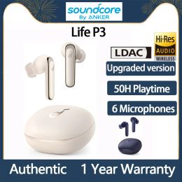 Earphones Original Anker Soundcore Life P3 Wireless Bluetooth Earphone TWS Upgraded Version 50H Playtime ANC Thumping Bass Earbuds 6 Mics