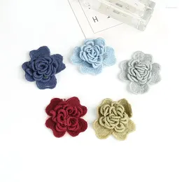 Decorative Flowers 3D DIY Cotton Fabric Flower Brooch For Wedding Decoration Artificial Home Garden