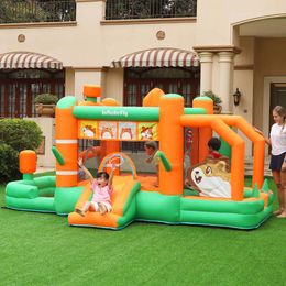Large Inflatable Castle Bounce Jumping House For Kid Party Entertainment Bouncer Slide House Jumper with Ball Pit Playhouse Indoor Toy Fun Outdoor Backyard Play Fun