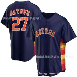 Astros 27 Blue Fan Baseball Jersey Altuve