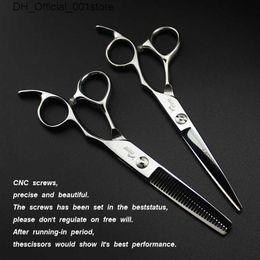 Hair Scissors JAGUAR 5.5 inch/6.0 inch 9CR 62HRC Hardness hair scissors cutting / thinning Fine polishing light silver with case Q240425