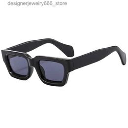 Sunglasses New Fashion Small Frame Sunglasses Personalized Box Sunglasses Cross border Versatile Thick Frame Sunglasses Q240425