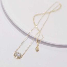 Original designer GTM.s925 Sterling Silver Carter Single Diamond Necklace Womens Simple and Elegant Personality High Grade Design Collar Chain Accessories