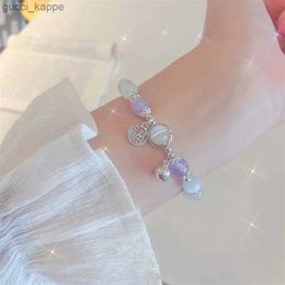 Beaded Bracelet Strand Beads Korean Fashion Jewellery for Women Non Fading Charm Hand Decoration Accessories Girls Gift Wholesale