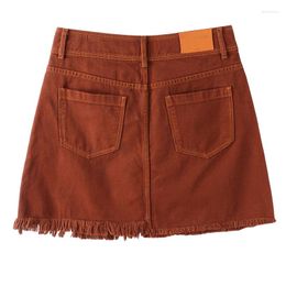 Skirts Nuonuo E Station Spring And Autumn Korean Style Vitality Young Adult Tassel Wild Denim Skirt Cut Label
