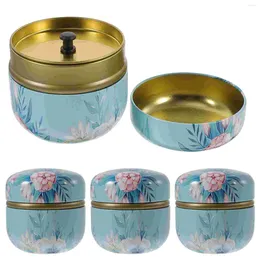 Storage Bottles Container Containers Mini Metal Tea Tin Round Airtight Lids Chinese Vintage Iron Jars Gift Boxes Coffee