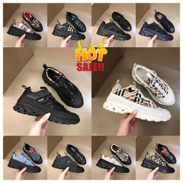 2024 New BB Bayberry Designer sports Vintage Arthur checked Cotton sneakers Fashion Classic black Trainer lace-up jogging B22 casual men shoes