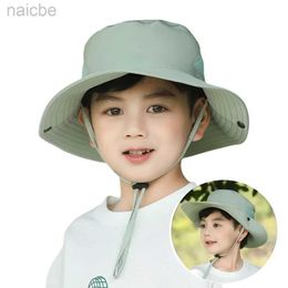 Caps Hats Summer Baby Sun Hat for Boys and Girls Outdoor Neck Ear Cover Anti UV Travel Hats Autumn Kids Beach Caps Bucket Cap 2-8 Years d240425