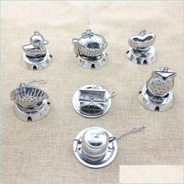 Stainless Tea Steel Strainers Colanders Strainer Heat Resisting Duck Fish Bird Geometric Shape Teas Philtre for Kitchen Tool 4 15zy Dhpu0 s