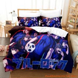 sets Blue Lock Bedding Set Single Twin Full Queen King Size Bed Set Adult Kid Bedroom Duvetcover Sets 3D Print Anime Bed Sheet Set