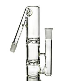 Clear Double Cyclone Glass Ash Catcher 45 Degree 14mm 18mm Ashcatcher Dis Perc Ash Catchers Smoking Bong Accessories Dab Tools210P7747224