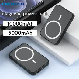 Chargers Magnetic Wireless 10000mAh Power Bank Portable Fast Charger External Spare Battery Macsafe Powerbank For iPhone 15 14 13 Xiaomi