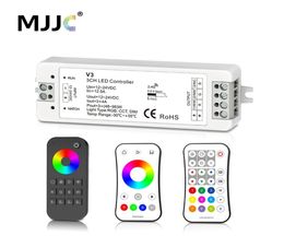 MJJC RGB RGBW LED Strip Controller RF 12v 24v 24G Wireless RGBW Remote Controller 12 volt 5 Years Warranty9442062